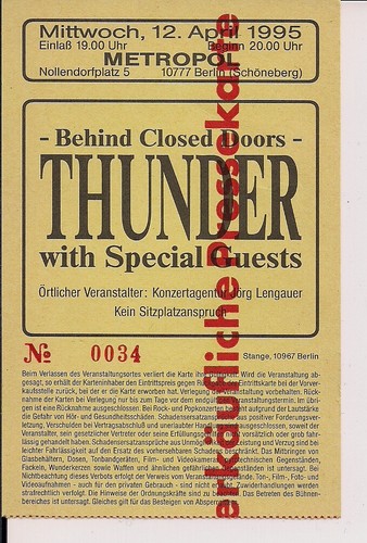 Thunder used free - free, ticket
