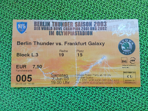 Ticket nfl europe - europe, berlin